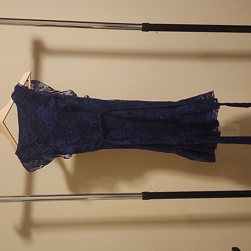Lascana Ruffled Blue Dress - Picture 4 of 5